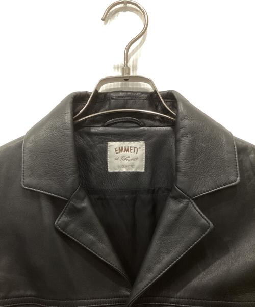 EMMETI（エンメティ）EMMETI (エンメティ) ラムレザージャケット ブラック サイズ:Lの古着・服飾アイテム