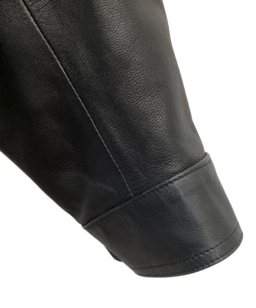 EMMETI（エンメティ）EMMETI (エンメティ) ラムレザージャケット ブラック サイズ:Lの古着・服飾アイテム