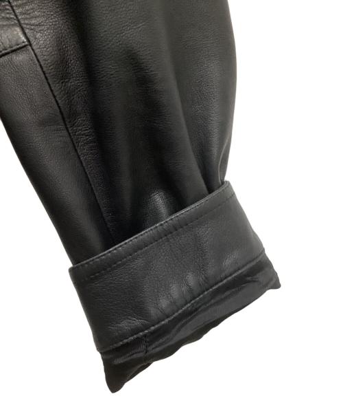 EMMETI（エンメティ）EMMETI (エンメティ) ラムレザージャケット ブラック サイズ:Lの古着・服飾アイテム