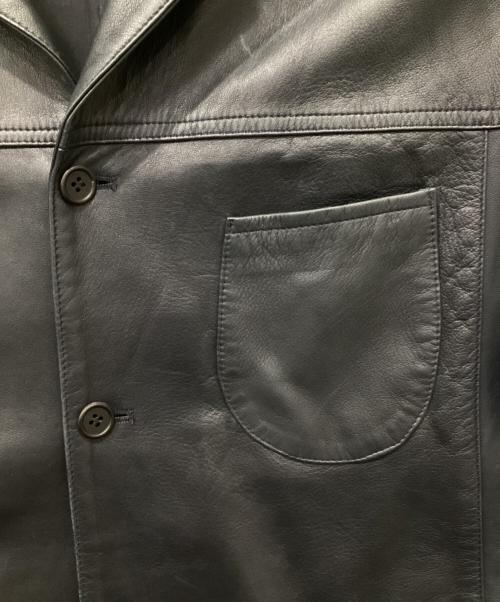 EMMETI（エンメティ）EMMETI (エンメティ) ラムレザージャケット ブラック サイズ:Lの古着・服飾アイテム