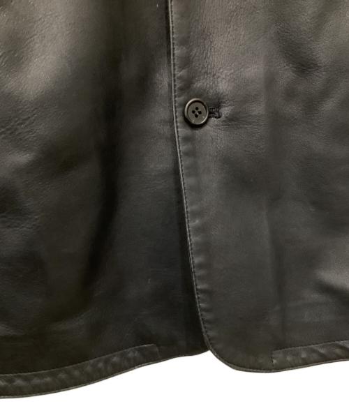 EMMETI（エンメティ）EMMETI (エンメティ) ラムレザージャケット ブラック サイズ:Lの古着・服飾アイテム