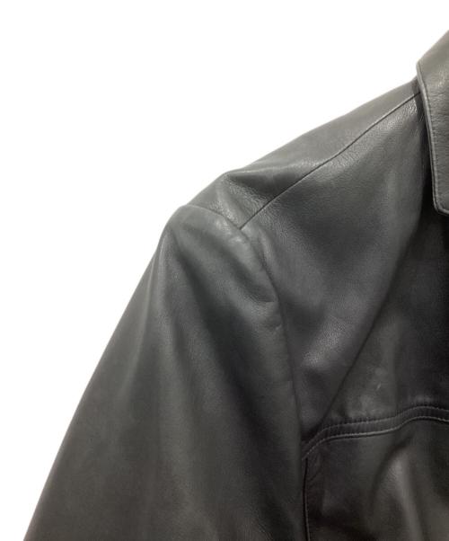 EMMETI（エンメティ）EMMETI (エンメティ) ラムレザージャケット ブラック サイズ:Lの古着・服飾アイテム