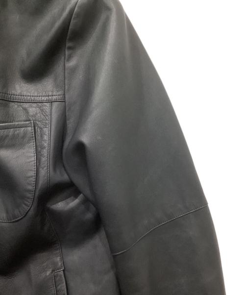 EMMETI（エンメティ）EMMETI (エンメティ) ラムレザージャケット ブラック サイズ:Lの古着・服飾アイテム