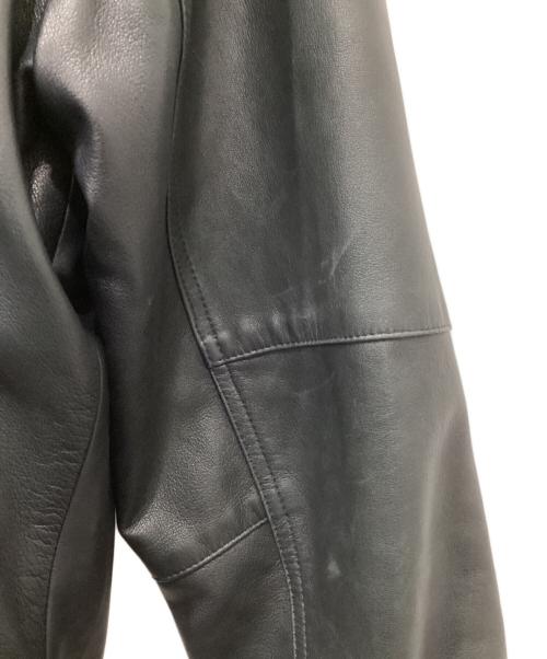 EMMETI（エンメティ）EMMETI (エンメティ) ラムレザージャケット ブラック サイズ:Lの古着・服飾アイテム