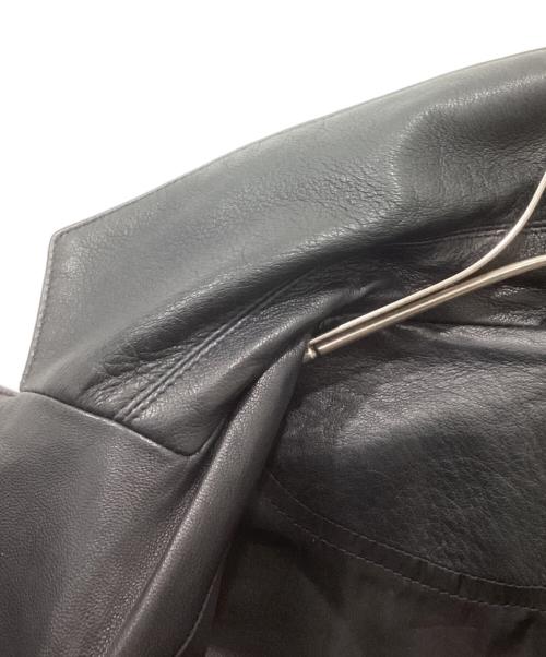 EMMETI（エンメティ）EMMETI (エンメティ) ラムレザージャケット ブラック サイズ:Lの古着・服飾アイテム