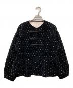 Bibiy.ビビィ）の古着「ODETTE PEPURAMU CARDIGAN」｜ブラック