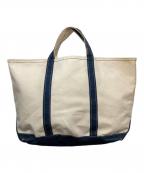 L.L.Beanエルエルビーン）の古着「BOAT AND TOTE / ボート・アンド・トート / 80's」｜ホワイト×ネイビー