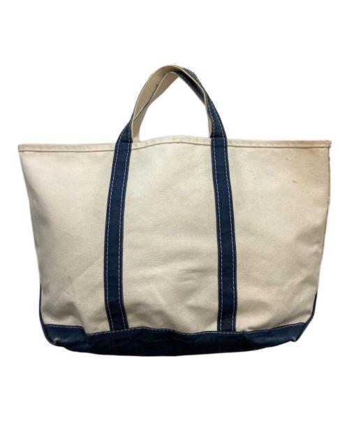 L.L.Bean（エルエルビーン）L.L.Bean (エルエルビーン) BOAT AND TOTE / ボート・アンド・トート / 80's ホワイト×ネイビー サイズ:実寸サイズをご参照くださいの古着・服飾アイテム
