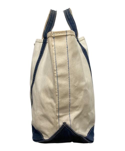 L.L.Bean（エルエルビーン）L.L.Bean (エルエルビーン) BOAT AND TOTE / ボート・アンド・トート / 80's ホワイト×ネイビー サイズ:実寸サイズをご参照くださいの古着・服飾アイテム