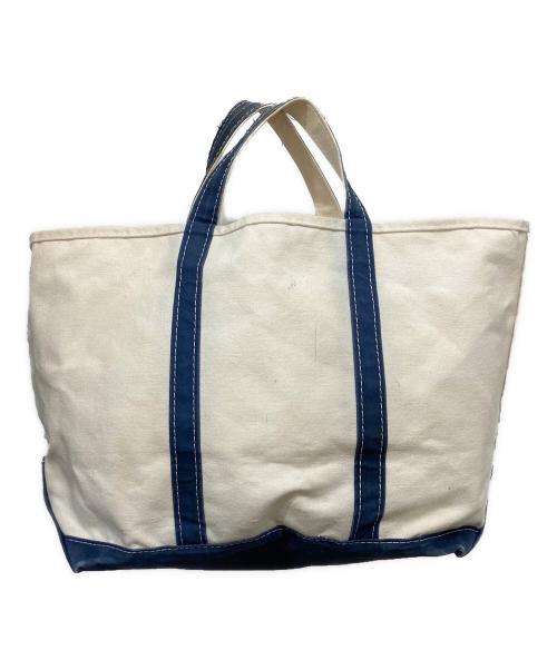 L.L.Bean（エルエルビーン）L.L.Bean (エルエルビーン) BOAT AND TOTE / ボート・アンド・トート / 80's ホワイト×ネイビー サイズ:実寸サイズをご参照くださいの古着・服飾アイテム