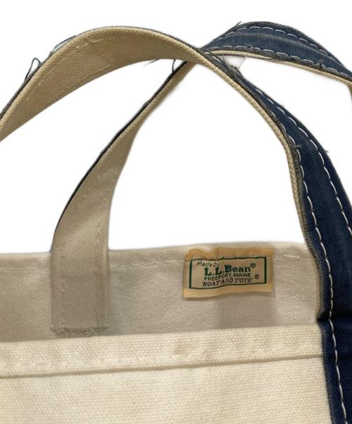 L.L.Bean（エルエルビーン）L.L.Bean (エルエルビーン) BOAT AND TOTE / ボート・アンド・トート / 80's ホワイト×ネイビー サイズ:実寸サイズをご参照くださいの古着・服飾アイテム