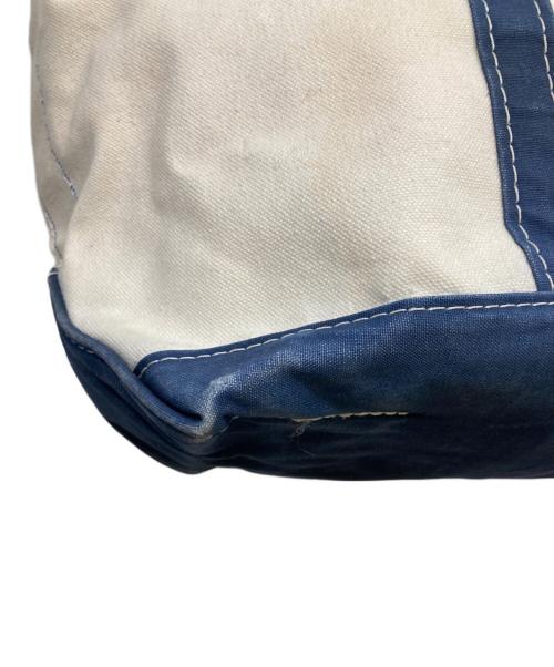 L.L.Bean（エルエルビーン）L.L.Bean (エルエルビーン) BOAT AND TOTE / ボート・アンド・トート / 80's ホワイト×ネイビー サイズ:実寸サイズをご参照くださいの古着・服飾アイテム