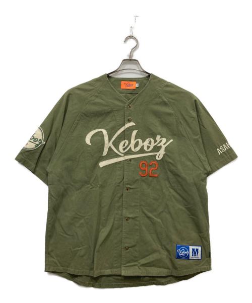 KEBOZ（ケボズ）KEBOZ (ケボズ) ベースボールシャツ グリーン サイズ:Mの古着・服飾アイテム