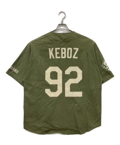KEBOZ（ケボズ）KEBOZ (ケボズ) ベースボールシャツ グリーン サイズ:Mの古着・服飾アイテム