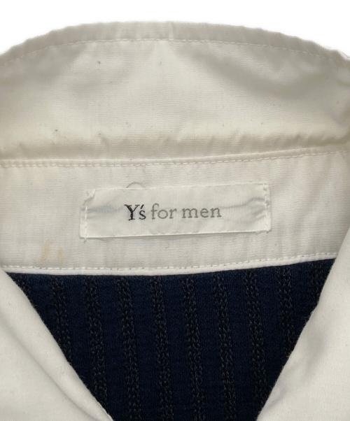 Y's for men（ワイズフォーメン）Y's for men (ワイズフォーメン) ストライプニットロングシャツ ネイビー サイズ:不明の古着・服飾アイテム