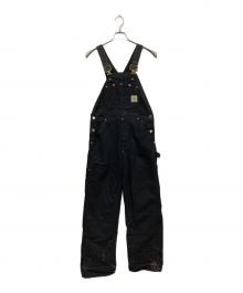 CarHartt（カーハート）の古着「ダブルニーダック地オーバーオール」｜ブラック