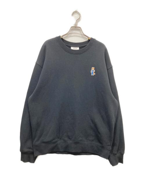 maison kitsune（メゾンキツネ）maison kitsune (メゾンキツネ) ドレスド フォックス コンフォート スウェットシャツ ブラック サイズ:XLの古着・服飾アイテム