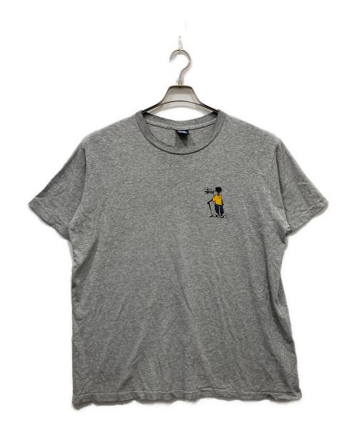 stussy（ステューシー）stussy (ステューシー) シャドーマンゴルフ プリントTシャツ グレー サイズ:Lの古着・服飾アイテム