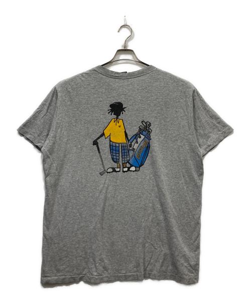 stussy（ステューシー）stussy (ステューシー) シャドーマンゴルフ プリントTシャツ グレー サイズ:Lの古着・服飾アイテム