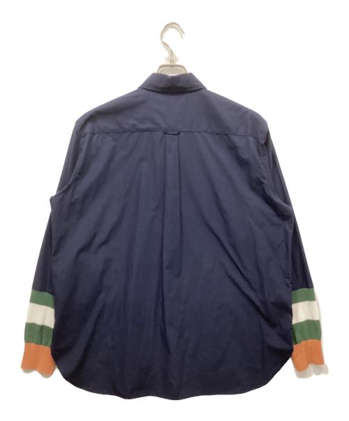 FRED PERRY（フレッドペリー）FRED PERRY (フレッドペリー) 袖切替シャツ ネイビー サイズ:Mの古着・服飾アイテム