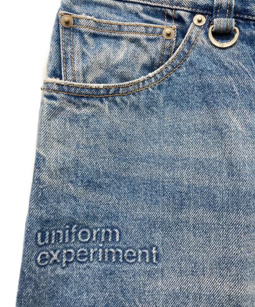 uniform experiment（ユニフォームエクスペリメント）uniform experiment (ユニフォームエクスペリメント) DAMAGED DENIM PANTS　24AW インディゴ サイズ:3の古着・服飾アイテム