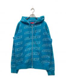SUPREME（シュプリーム）の古着「Repeat Zip Up Hooded Sweatshirt　18SS」｜ブルー