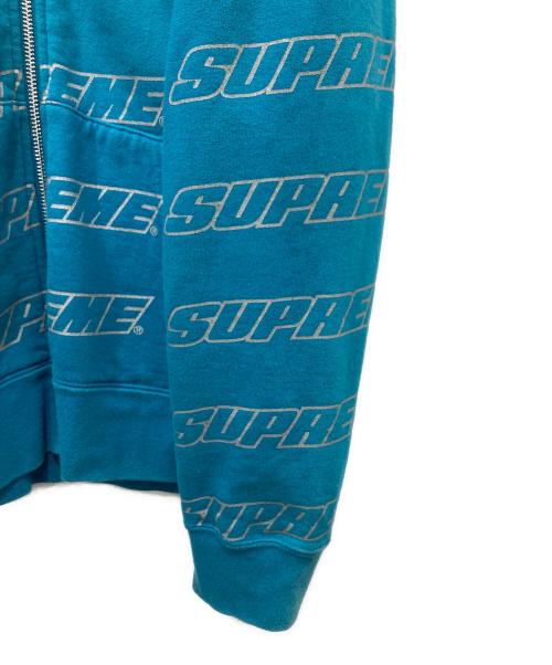 SUPREME（シュプリーム）SUPREME (シュプリーム) Repeat Zip Up Hooded Sweatshirt　18SS ブルー サイズ:Sの古着・服飾アイテム