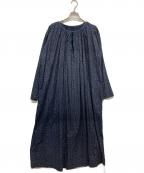 45Rフォーティファイブ・アール）の古着「ツタフラワープリントのシュシュスモックドレス」｜インディゴ