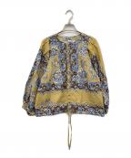 45Rフォーティファイブ・アール）の古着「インドカディバンダナペイズリープリントのパフブラウス」｜イエロー