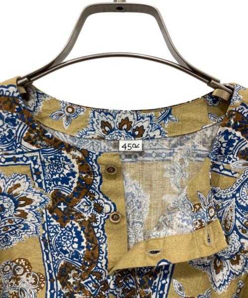 45R（フォーティファイブ・アール）45R (フォーティファイブ・アール) インドカディバンダナペイズリープリントのパフブラウス イエロー サイズ:2の古着・服飾アイテム
