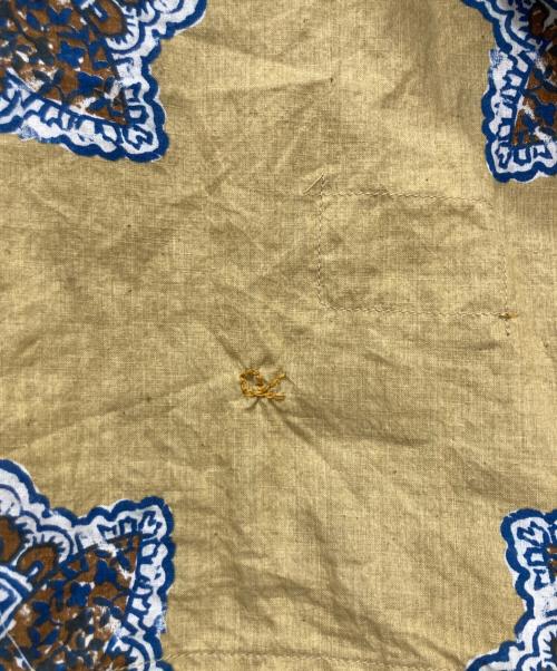 45R（フォーティファイブ・アール）45R (フォーティファイブ・アール) インドカディバンダナペイズリープリントのパフブラウス イエロー サイズ:2の古着・服飾アイテム