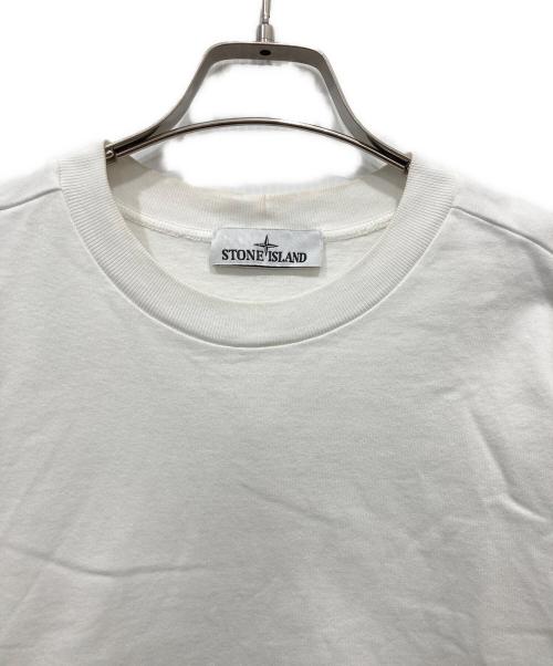 STONE ISLAND（ストーンアイランド）STONE ISLAND (ストーンアイランド) ロングスリーブカットソー　23AW ホワイト サイズ:Mの古着・服飾アイテム