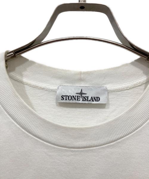 STONE ISLAND（ストーンアイランド）STONE ISLAND (ストーンアイランド) ロングスリーブカットソー　23AW ホワイト サイズ:Mの古着・服飾アイテム