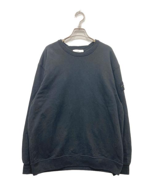 STONE ISLAND（ストーンアイランド）STONE ISLAND (ストーンアイランド) ガーメントダイ ブラッシュドコットン プルオーバー スウェット　22AW ブラック サイズ:Lの古着・服飾アイテム