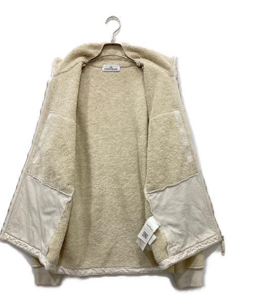 STONE ISLAND（ストーンアイランド）STONE ISLAND (ストーンアイランド) PLATED TERRY FLEECE ジャケット 23AW ベージュ サイズ:Lの古着・服飾アイテム