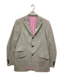 ETRO（エトロ）の古着「裏総柄チェック3Bジャケット」｜グレー