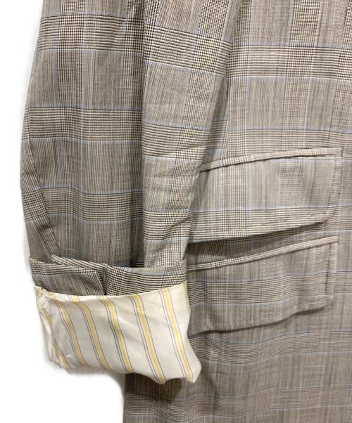 ETRO（エトロ）ETRO (エトロ) 裏総柄チェック3Bジャケット グレー サイズ:44の古着・服飾アイテム