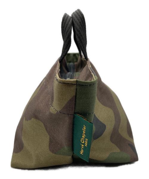 Herve Chapelier（エルベシャプリエ）Herve Chapelier (エルベシャプリエ) カモ柄ミニトートバッグ カーキの古着・服飾アイテム