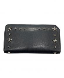 JIMMY CHOO（ジミーチュウ）の古着「スタースタッズラウンドファスナー長財布」｜ブラック