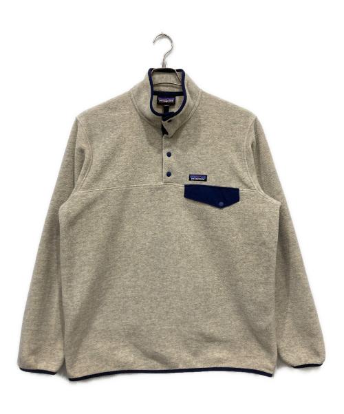 Patagonia（パタゴニア）Patagonia (パタゴニア) Lightweight Synchilla アイボリー×ネイビー サイズ:Lの古着・服飾アイテム