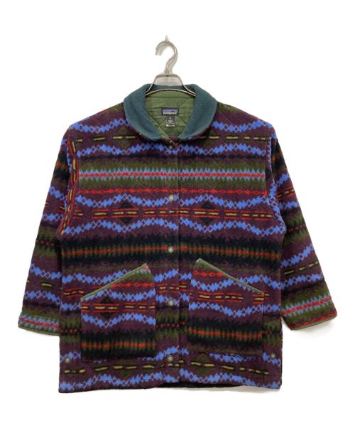 Patagonia（パタゴニア）Patagonia (パタゴニア) サカジャウィア柄シンチラシャーリングコート パープル サイズ:Sの古着・服飾アイテム