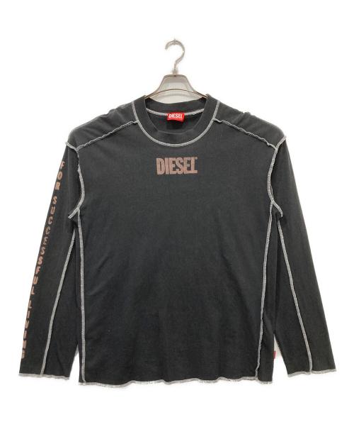 DIESEL（ディーゼル）DIESEL (ディーゼル) ロングスリーブカットソー ブラック サイズ:Mの古着・服飾アイテム