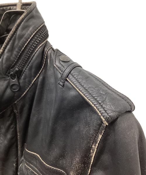 AVIREX（アヴィレックス）AVIREX (アヴィレックス) M-65型レザージャケット ブラック サイズ:Mの古着・服飾アイテム