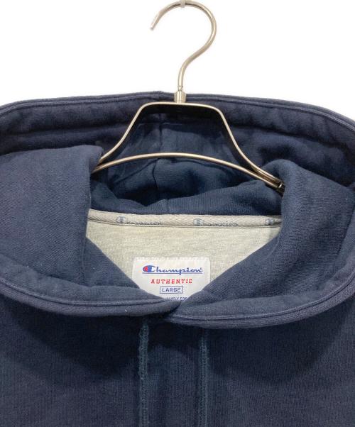 Champion（チャンピオン）Champion (チャンピオン) SUPREME (シュプリーム) Label Hooded Sweatshirt ネイビー サイズ:Lの古着・服飾アイテム