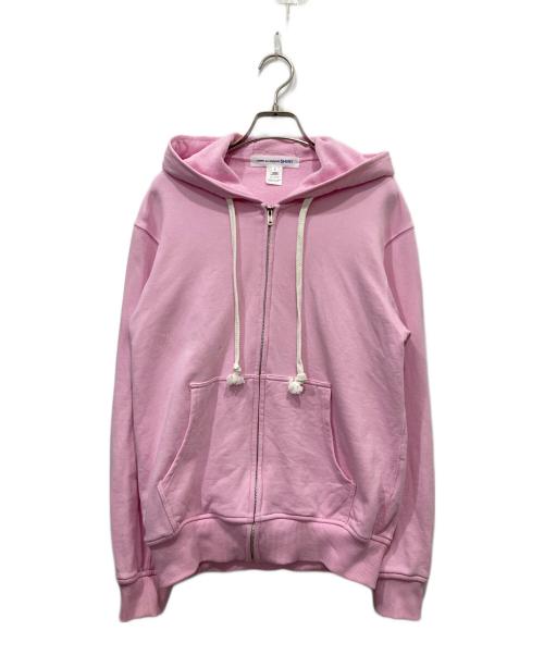 COMME des GARCONS SHIRT（コムデギャルソンシャツ）COMME des GARCONS SHIRT (コムデギャルソンシャツ) Essential Zip Up Hoodie ピンク サイズ:Sの古着・服飾アイテム