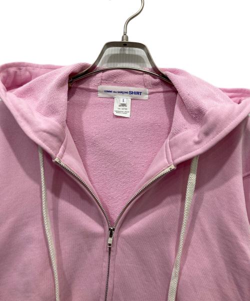 COMME des GARCONS SHIRT（コムデギャルソンシャツ）COMME des GARCONS SHIRT (コムデギャルソンシャツ) Essential Zip Up Hoodie ピンク サイズ:Sの古着・服飾アイテム