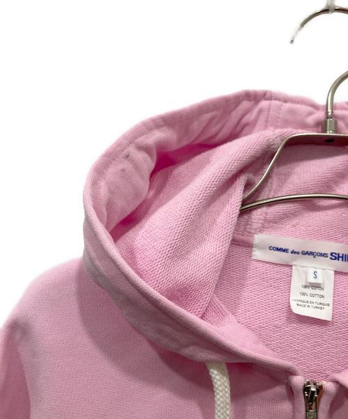 COMME des GARCONS SHIRT（コムデギャルソンシャツ）COMME des GARCONS SHIRT (コムデギャルソンシャツ) Essential Zip Up Hoodie ピンク サイズ:Sの古着・服飾アイテム