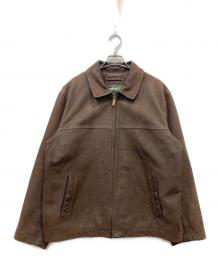 Eddie Bauer（エディーバウアー）の古着「カウレザーカーコート」｜ブラウン