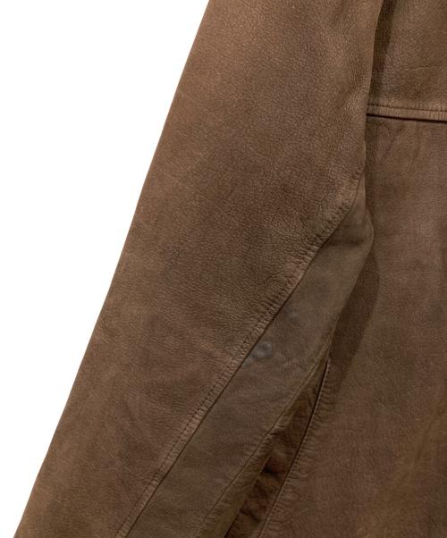 Eddie Bauer（エディーバウアー）Eddie Bauer (エディーバウアー) カウレザーカーコート ブラウン サイズ:Lの古着・服飾アイテム