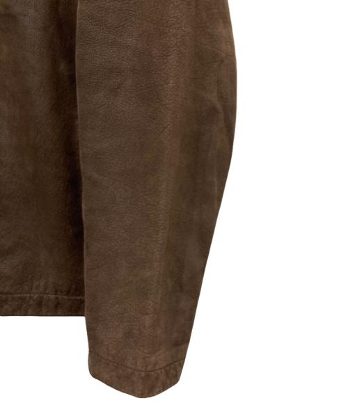 Eddie Bauer（エディーバウアー）Eddie Bauer (エディーバウアー) カウレザーカーコート ブラウン サイズ:Lの古着・服飾アイテム